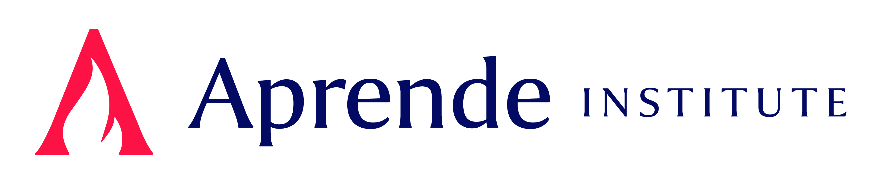 Fire icon with Aprende Institute wordmark