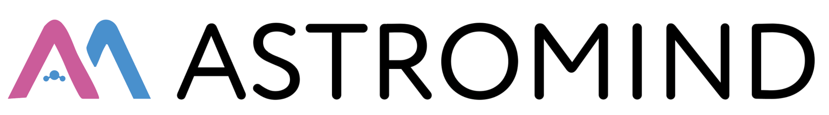 A-M visual icon with Astromind wordmark in all caps