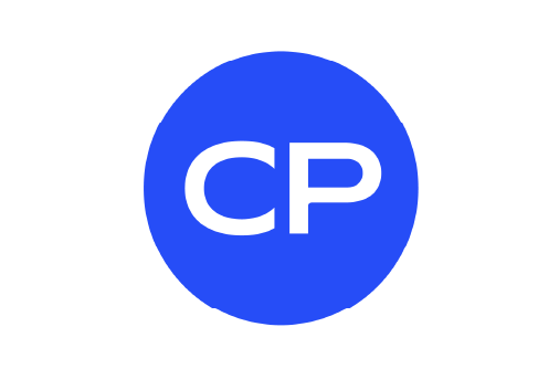 CurvePoint logo. Blue circle with 