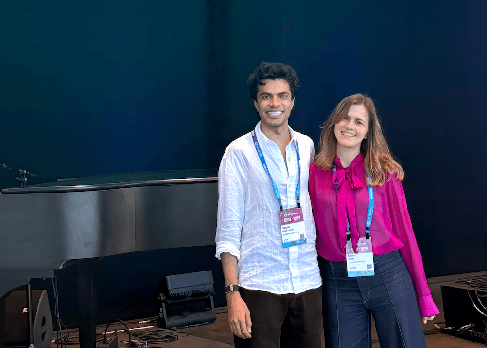 Journify team, Sagar Manchanda and Mara Steiu, at ASU GSV Cup 50